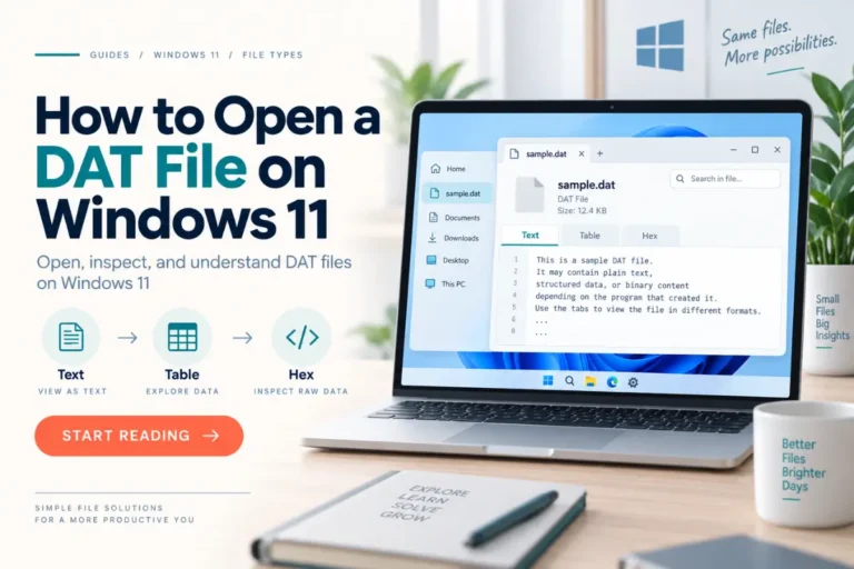 How to Open a DAT File on Windows 11