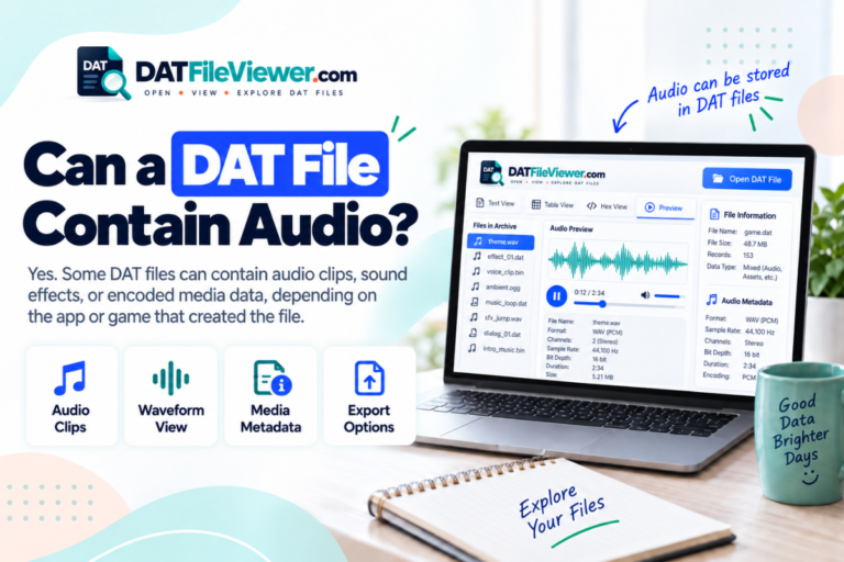 Can a DAT File Contain Audio?