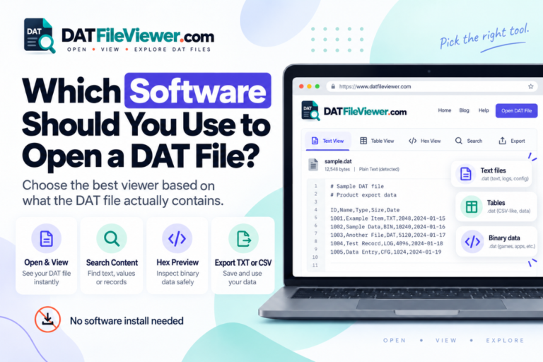 Which Software Should You Use to Open a DAT File?