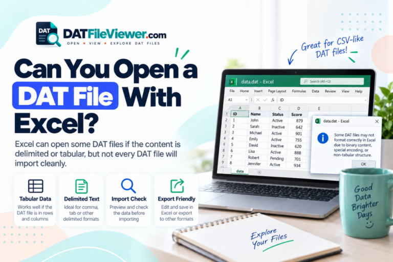 Can You Open a DAT File With Excel?