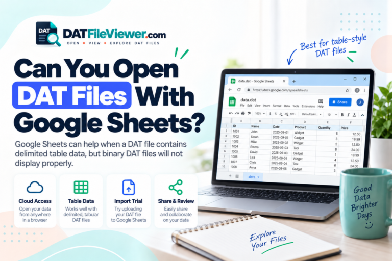 Can You Open DAT Files With Google Sheets?