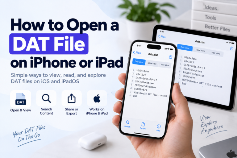 How to Open a DAT File on iPhone or iPad