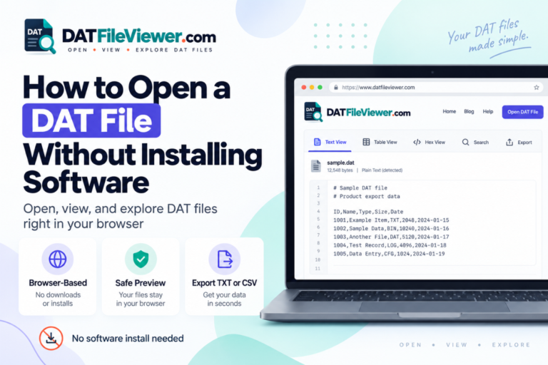 How to Open a DAT File Without Installing Software