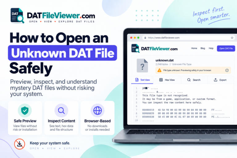 How to Open an Unknown DAT File Safely