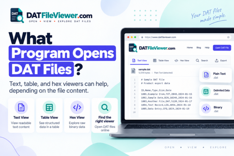 What Program Opens DAT Files? Best Programs for Different DAT File Types